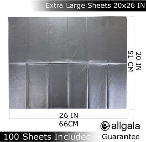 img 1 attached to 🎁 Black Allgala 100-Sheet 20x26 Inch Tissue Gift Wrapping Craft Crepe Paper-GP51002