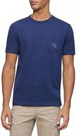 👕 calvin klein sleeve monogram t-shirt: premium men's clothing for t-shirts & tanks logo