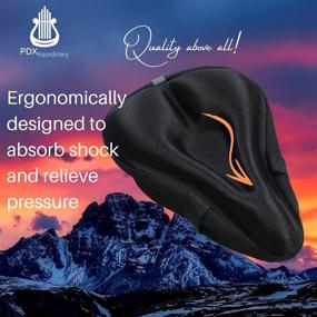 img 3 attached to PDXtraordinary Bike Seat Cushion: Ultimate Comfort for Peloton & Spin Bikes - Gel Saddle Cover & Padded Bicycle Seat - Men and Women