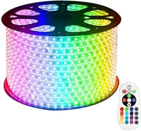 img 4 attached to 🌈 SuperonlineMall Waterproof RGB LED Strip Lights - 10m/32.8ft Multi-Color Changing Rope Light for Wedding, Christmas, New Year Decoration