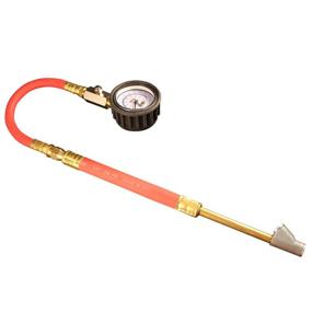 img 1 attached to 🚗 Milton Extended Reach Dial Tire Pressure Gauge 951: Reliable 9 Inch Hose, Easy-to-Use 12 Inch Dual Head Swivel Chuck, Deflator Valve, 0-160 Psi Range