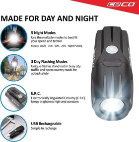 img 2 attached to 🚲 CECO-USA F750 Bike Light: Super Bright 750 Lumen USB Rechargeable Headlight for Commuters & Cyclists