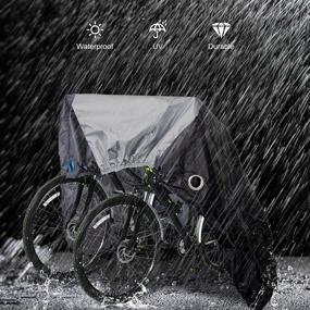 img 2 attached to 🚲 Wpond Nylon Waterproof Bike Cover with Lock Hole - Protects 1 or 2 Bikes from Sun, Rain, Dust, and UV Rays