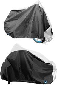 img 1 attached to 🚲 Wpond Nylon Waterproof Bike Cover with Lock Hole - Protects 1 or 2 Bikes from Sun, Rain, Dust, and UV Rays