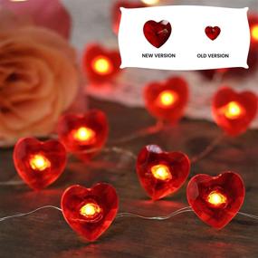 img 3 attached to 💖 Romantic 10ft Red Heart Fairy Lights with Remote - Perfect Valentine's Day Gift, Wedding Décor, Party Ornaments