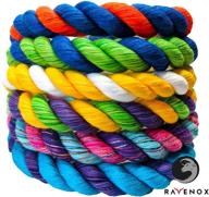 🌈 premium ravenox colorful cotton rope: usa-made triple-strand cordage for sport, décor, crafts, and more! logo