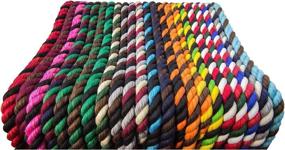 img 1 attached to 🌈 Premium Ravenox Colorful Cotton Rope: USA-Made Triple-Strand Cordage for Sport, Décor, Crafts, and More!