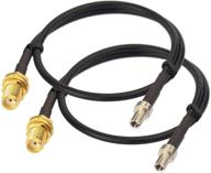🔌 eightwood ts9 male to sma female adapter cable (2-pack) - ideal for 4g lte at&amp;t verizon netgear usb modems, mifi hotspots, nighthawk mr1100, ac791l, 7730l - external antenna compatibility logo