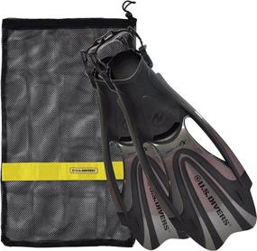 img 1 attached to 🤿 U.S. Divers FA278O1201S Proflex FX Snorkeling Set: Small Size Men's & Women's Diving Fins with Mesh Carry Bag in Titanium Gray