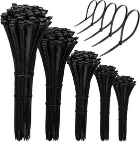 img 4 attached to 🔗 Multi-Purpose Cable Zip Ties: 1000 Packs of Self-Locking Nylon CableTies in Assorted Sizes – Perfect Wire Management Solution for Home, Garden Trellis, Office, Garage, and Workshop (Black)