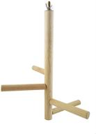 hanze bird perch natural wood stand & platform for small to medium pet parrots, budgies, parakeets, cockatiels, conures, lovebirds - cage accessories & toys logo