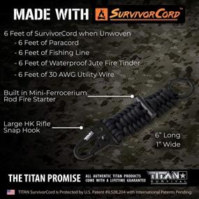 img 3 attached to 🔑 Titan 6” Tactical Paracord Keychains: Enhanced with SurvivorCord Ideal for Outdoor Enthusiasts, Military Personnel, and Everyday Carry (EDC) Needs - Durable and Reliable Components for Camping, Hiking, Hunting, and More!