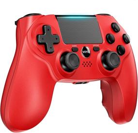 img 4 attached to 🎮 VOYEE Wireless Gamepad with Dual Vibration - PS4 Controller Compatible, Upgraded Joystick & Motion Control (Red)