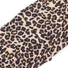 img 1 attached to 🐆 Thick Headbands for Women - Stretchy Hair Bands for Yoga, Workout, and Sports - Solid Color (Leopard, Size M)