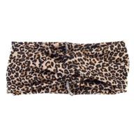 🐆 thick headbands for women - stretchy hair bands for yoga, workout, and sports - solid color (leopard, size m) logo