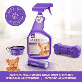 img 3 attached to 32 Oz Professional-Strength Enzyme Pet Stain Remover & Odor Eliminator with Lavender Scent + FREE UV Blacklight Urine Detector + FREE Travel Bowl + FREE Bone Toy: Floor & Carpet Cleaner for Pets Cat & Dog