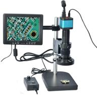 🔬 hayear 14mp industrial digital microscope camera: hdmi and usb outputs, 180x c-mount lens, 8" hd lcd monitor, 60 led illumination light lamp logo