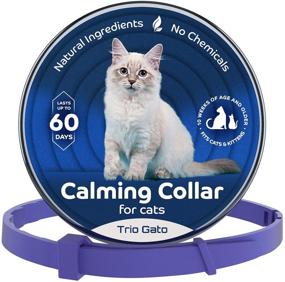 img 4 attached to 🐱 TrioGato Natural Calming & Relaxing Collar for Cats: Reduces Anxiety, Adjustable Size, Fits All Cats, Lasts Up to 60 Days