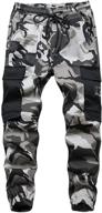 👖 stylish and comfortable loktarc cargo pants for boys' - drawstring jogger in trendy boys' clothing logo