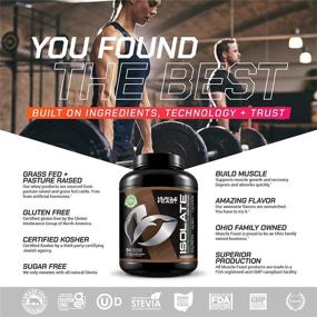 img 2 attached to 🏋️ Muscle Feast Grass Fed Whey Protein Isolate - Pure European Whey, All Natural, Hormone Free, Fast Absorbing - 20.5g Protein, 88 Calories - Chocolate Flavor, 2lb - 37 Servings