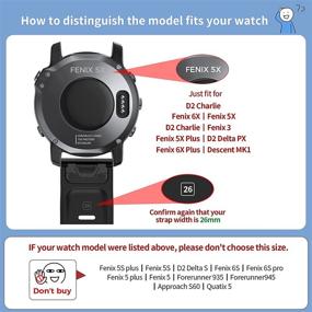 img 1 attached to 📦 Notocity 26mm Width Silicone Watch Strap for Fenix 5X Plus/Fenix 6X Pro - 6pcs Set