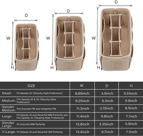 img 3 attached to Универсальная сумка-органайзер с вставками: идеально подходит для женских аксессуаров.