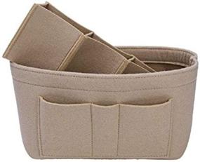 img 1 attached to Versatile Insert Organizer Handbag: Perfectly Sized for Women's Accessories