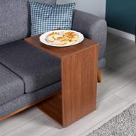 🌰 walnut niche mobile side table: stylish and practical addition to your living space logo