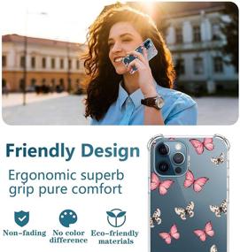 img 2 attached to 🌸 Transparent Flower iPhone 12 Pro Case with Glass Screen Protector - Cute Design for Girls and Women - Best Slim Fit Protective Clear TPU Soft Silicone Cover Phone Case (5)