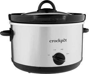 img 4 attached to 🍲 Crock-Pot SCR503SP 5-Quart Smudgeproof Round Manual Slow Cooker with Dipper, Silver: Convenient and Mess-Free Cooking Experience