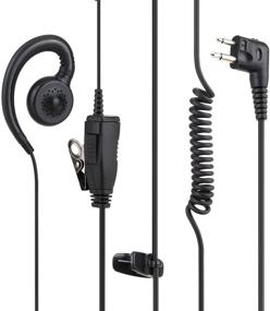 img 2 attached to HWAYO Walkie Talkie Swivel Earpiece with Microphone and PTT for 📞 Motorola Two Way Radio - Compatible with CLS1410, CLS1100, HKLN4604A - 4 Pack