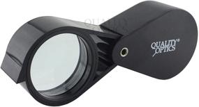 img 4 attached to Quality Optics USA Folding Jewelers Loupe Pocket Magnifier (Extra Large Fold Away Loupe)