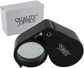 img 3 attached to Quality Optics USA Folding Jewelers Loupe Pocket Magnifier (Extra Large Fold Away Loupe)