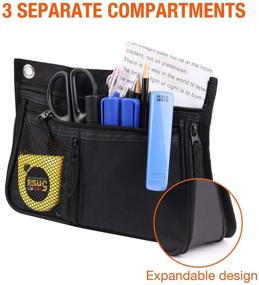img 1 attached to 📚 ActFaith Expandable Pencil Pouch for Binder: 2 Pack Zipper Pencil Case with Large Capacity & 3 Ring Stationery Organizer