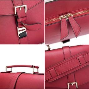 img 1 attached to 👜 Estarer Leather Briefcase for Women – 15.6 inch Laptop Messenger Bag for Travel, Office, and Business