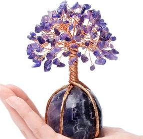 img 3 attached to 🌳 GEMBOURY Amethyst Crystal Tree - 6" On Amethyst Stone - Feng Shui Wealth Tree of Life - Natural Healing Crystals - Reiki Office and Living Room Decor - Good Luck Figurine Gift