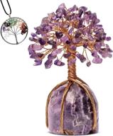 🌳 gemboury amethyst crystal tree - 6" on amethyst stone - feng shui wealth tree of life - natural healing crystals - reiki office and living room decor - good luck figurine gift логотип