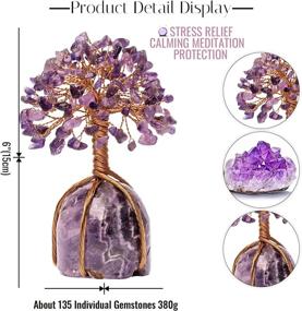 img 1 attached to 🌳 GEMBOURY Amethyst Crystal Tree - 6" On Amethyst Stone - Feng Shui Wealth Tree of Life - Natural Healing Crystals - Reiki Office and Living Room Decor - Good Luck Figurine Gift