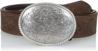 nocona brown floral buckle medium logo