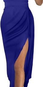 img 1 attached to Elegant Off-The-Shoulder Midi Evening Dress - Perfect for Semi Formal Parties!