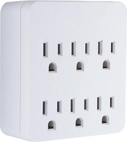 img 4 attached to 🔌 GE Pro 6-Outlet Surge Protector Extender, Wall Tap Charging Station, Auto Shutdown, 3-Prong, 1020 Joules, UL Listed, White, 36727