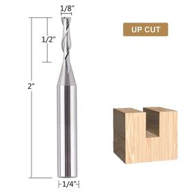 img 3 attached to SPE Tool Spiral CNC Router Bit - 1/8 inch Cutting Diameter, HRC55 Solid Carbide End Mill for Wood Carving - Up Cut, 1/4 inch Shank