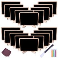 🏷️ uces chalkboard labels mini chalkboards signs - 20 pack small blackboards with easel stand for decorations, weddings, parties, and events logo