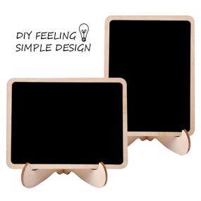 img 1 attached to 🏷️ UCES Chalkboard Labels Mini Chalkboards Signs - 20 Pack Small Blackboards with Easel Stand for Decorations, Weddings, Parties, and Events