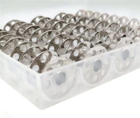 img 2 attached to 🧵 YEQIN 25PCS Metal Bobbins: High-Quality Clear Box Included - Bernina Bobbins Alt# 0015367200