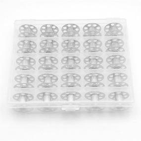 img 1 attached to 🧵 YEQIN 25PCS Metal Bobbins: High-Quality Clear Box Included - Bernina Bobbins Alt# 0015367200