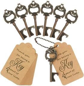 img 4 attached to 🔑 WODEGIFT 100 PCS Key Bottle Opener Wedding Favors with Tag - Bridal Shower Gift for Guests