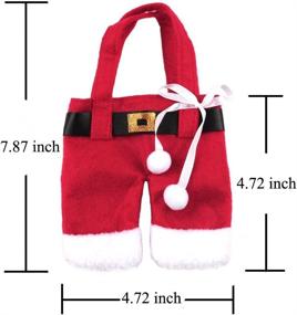 img 1 attached to 🎅 6 Pack Warmstor Christmas Santa Claus Suit Cutlery Bag - Festive Silverware Tableware Holder Pouch for Home Dinner Table, Holiday Party, Christmas Tree Decoration