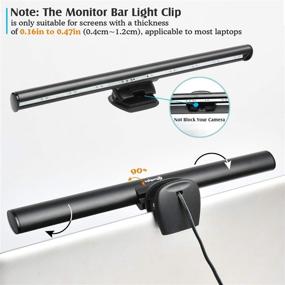 img 3 attached to 💡 Laptop Monitor Light: CeSunlight e-Reading LED Task Lamp for Notebook Computers - 3 Color Modes, 10 Brightness Levels, USB Powered Thin Monitor Bar, No Glare, No Flicker (Black)
