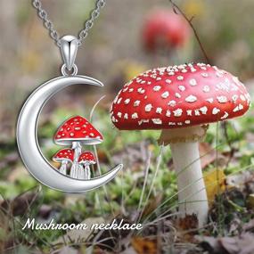 img 3 attached to Stylish Mushroom Necklace: Sterling Silver 🍄 Jewelry & Pendant for Women and Girls